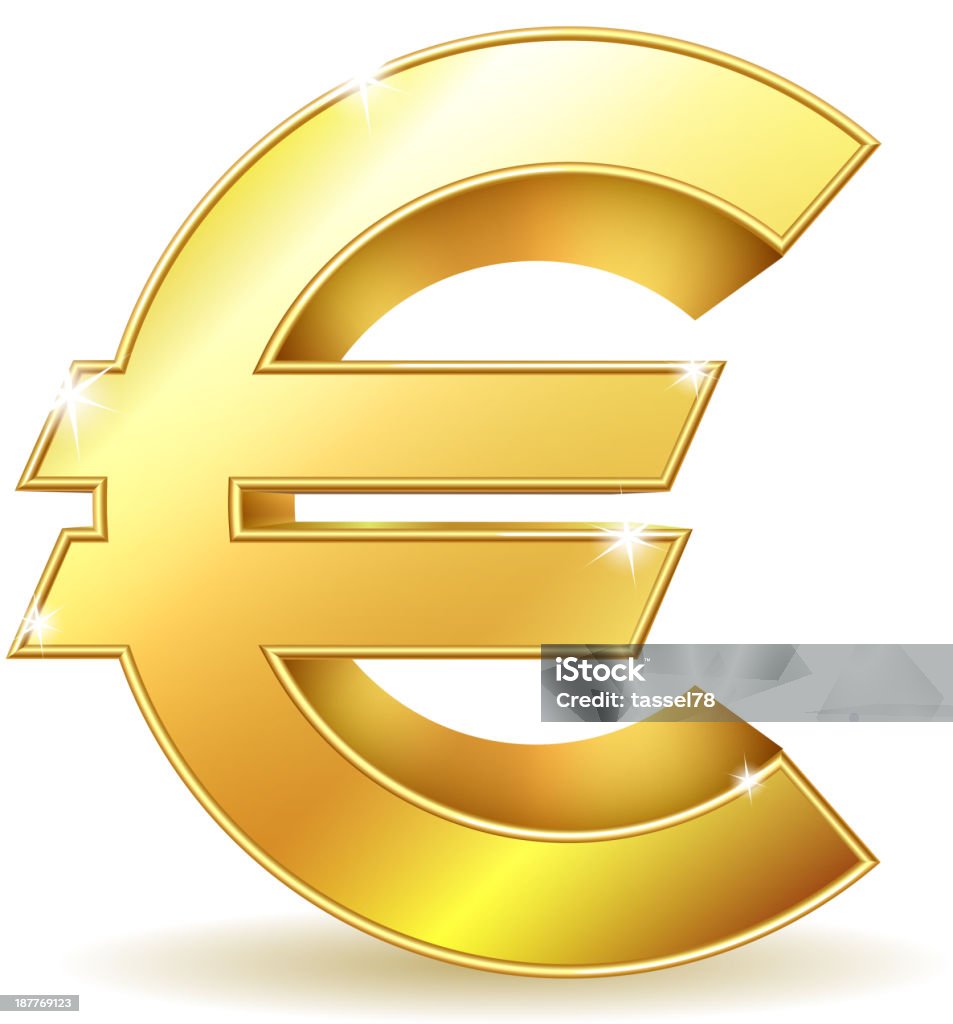 Oro di valuta euro. - arte vettoriale royalty-free di Affari