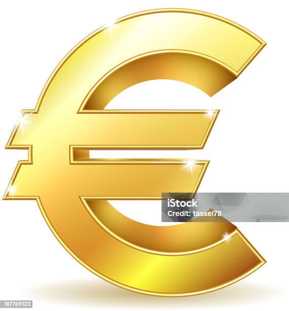 Oro Di Valuta Euro - Immagini vettoriali stock e altre immagini di Affari - Affari, Attività bancaria, Brillante