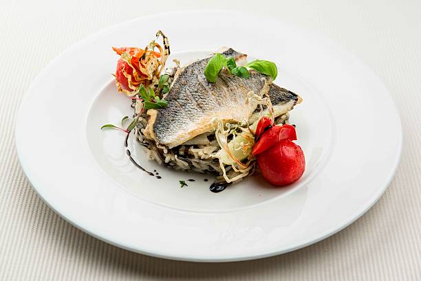 istock Dorado fillet with white and wild rice 187769458