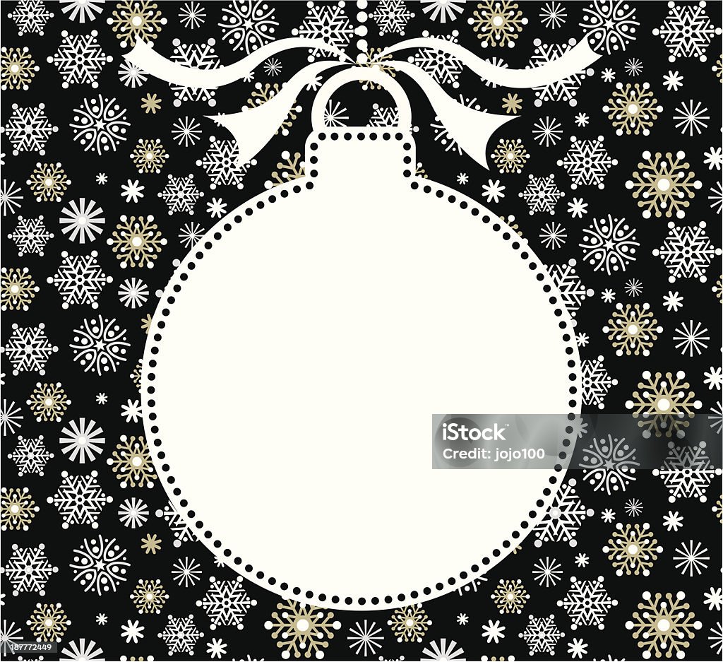 Navidad Silueta Bauble & Snowflakes invitamos a - arte vectorial de Adorno de navidad libre de derechos