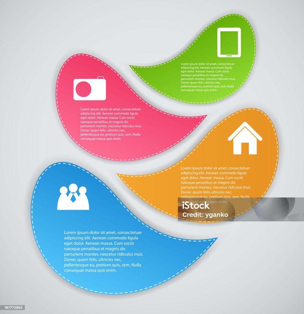 vector ilustración infografía plantilla de negocios - arte vectorial de Abstracto libre de derechos