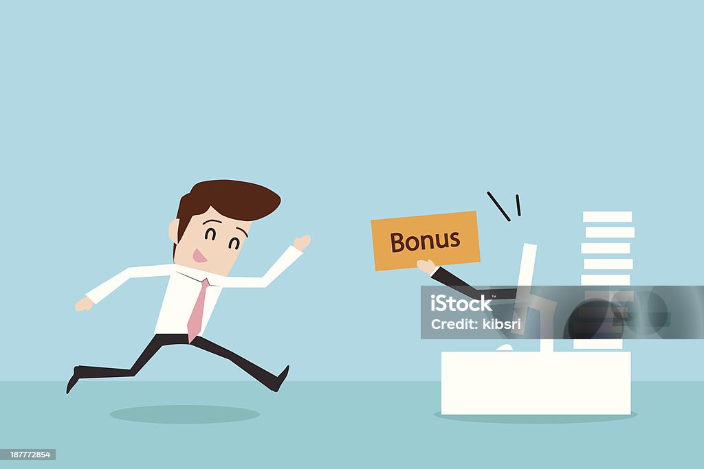 Businessman Businessman and bonus Achievement stock vector