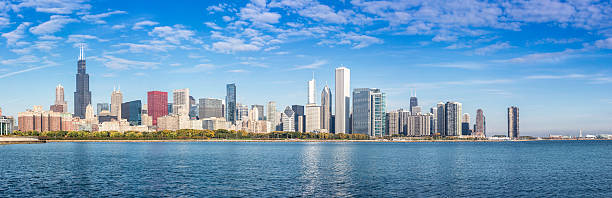 istock Downtown of Chicago morning panorama 187775755