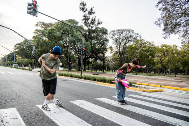 istock Jugglers performing in city traffic 1877781486