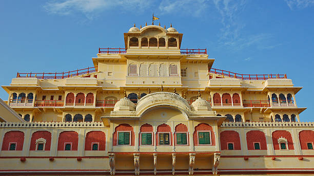 chandra mahal - jaipur city palace imagens e fotografias de stock