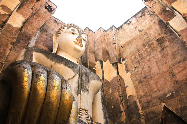 istock Big Buddha in Wat Si Chum at Sukhothai Historical park 187778979