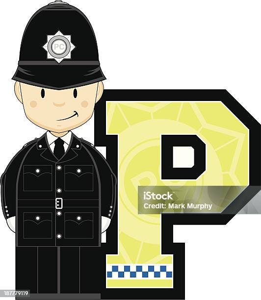 Ilustración de Linda British Policeman Letra P y más Vectores Libres de Derechos de Adulto - Adulto, Bolsillo - Accesorio personal, Clip Art