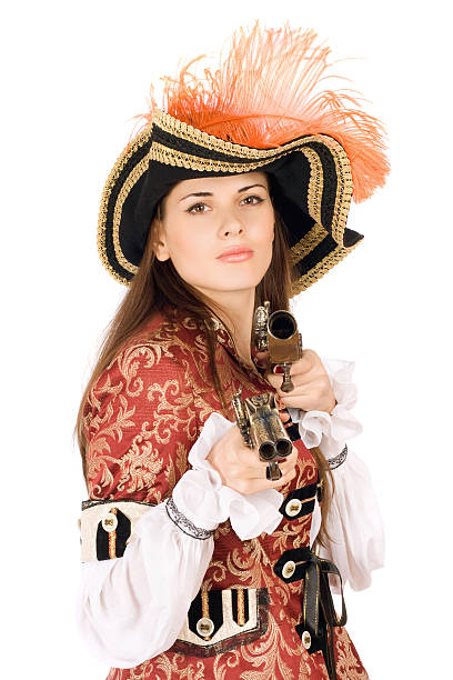 istock Attractive young woman with guns 187781877