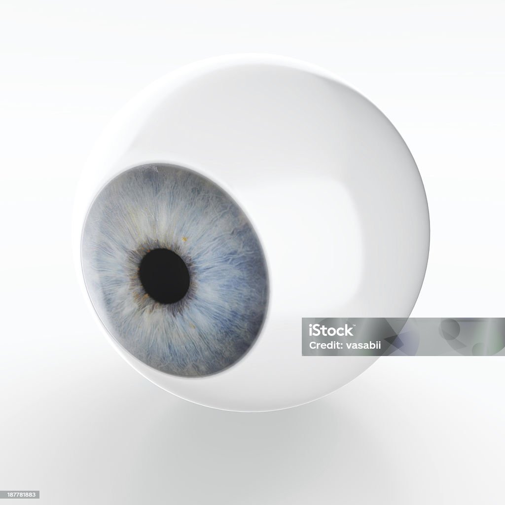 Just an eye 3D render of artificial eye isolated on white background Abstract Stock Photo