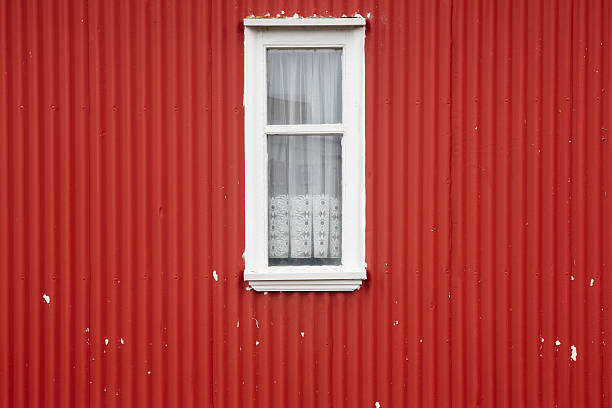 istock Traditional metallic islandic facade with window. 187781938