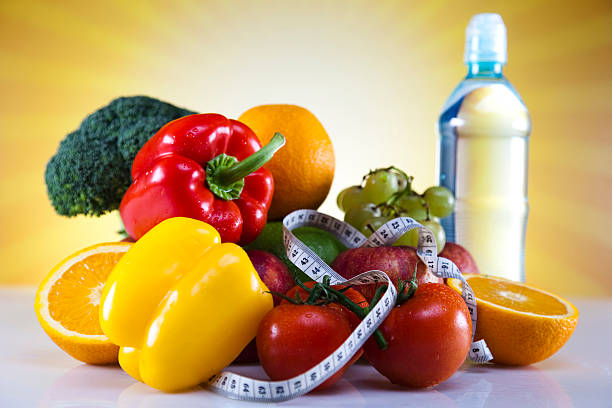 istock Vegetable and fruit fitness, sunset 187782224