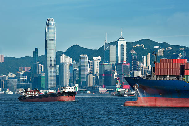 istock Panoramic shot of Hong Kong Harbor 187782983