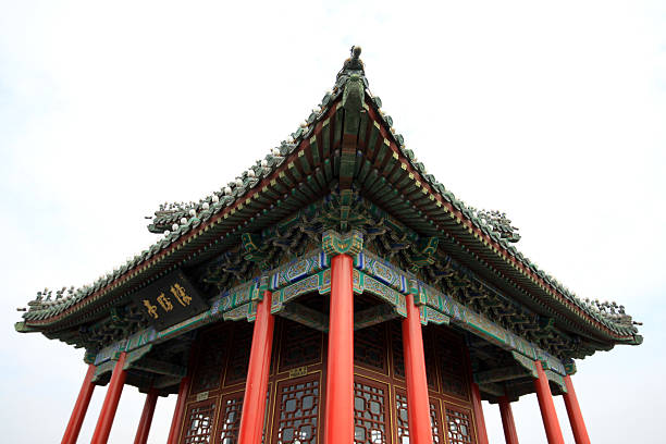 istock pavilion in a park, north china 187783025