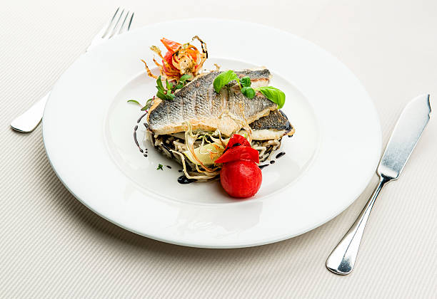 istock Dorado fillet with white and wild rice 187783386