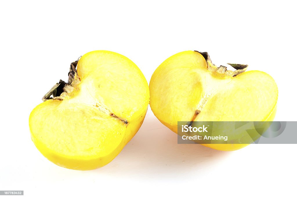 persimmon fruit on white background Asia Stock Photo