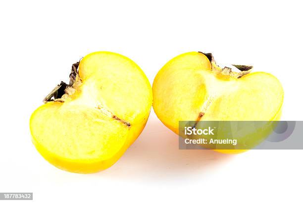 Persimmon Fruit On White Background Stock Photo - Download Image Now - Asia, China - East Asia, Close To