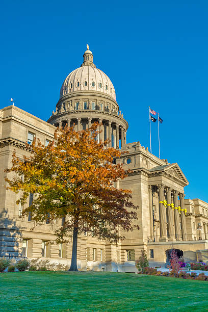 istock Idaho state capital building with autumn trees 187785689