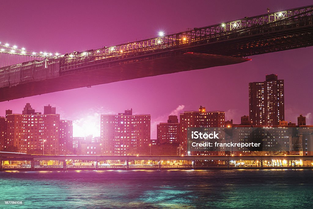 Na panoramę Nowego Jorku i Most Brookliński - Zbiór zdjęć royalty-free (Bez ludzi)