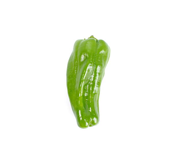 istock fresh green bell pepper (capsicum) on a white background 187786113