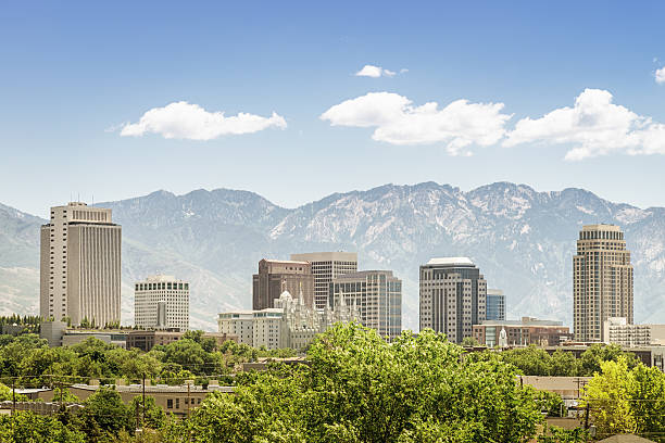 istock Salt Lake City Skyline Wasatch Range 187786211