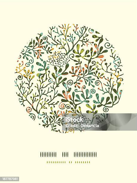 質感のある植物サークルパターン背景の装飾 - 海藻のベクターアート素材や画像を多数ご用意 - 海藻, 円形, 水中