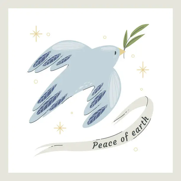 Vector illustration of the International Day of Peace postcard