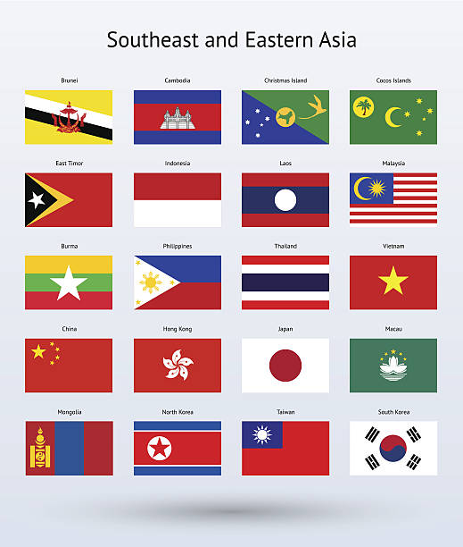 ilustrações, clipart, desenhos animados e ícones de sudeste da ásia oriental e bandeiras collection - japan flag interface icons japanese flag