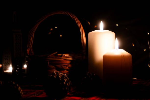 Dark background and lights