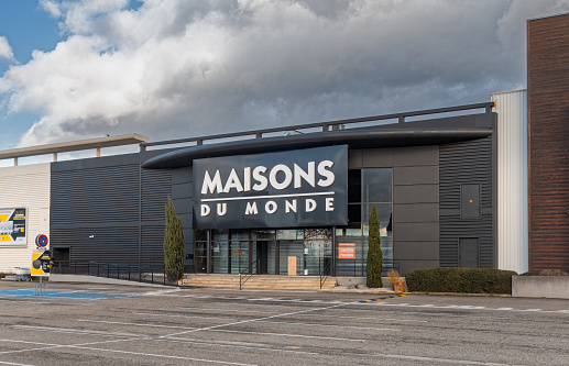 Vendenheim, France - November 11, 2023: Shop of the French furniture and home decor company Maisons Du Monde in Vendenheim, France. Founded in 1991 by Xavier Marie. The store is located in the 