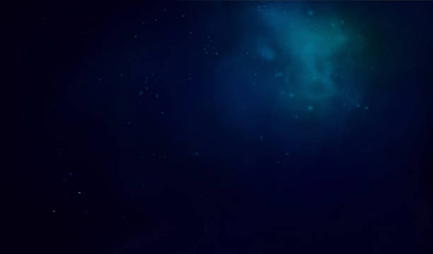 istock Deep sea blue illustration background realism. Dark deep and scary ocean banner. 1877903637