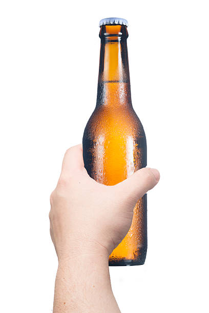 istock Hand holding bottle of cold beer 187790537