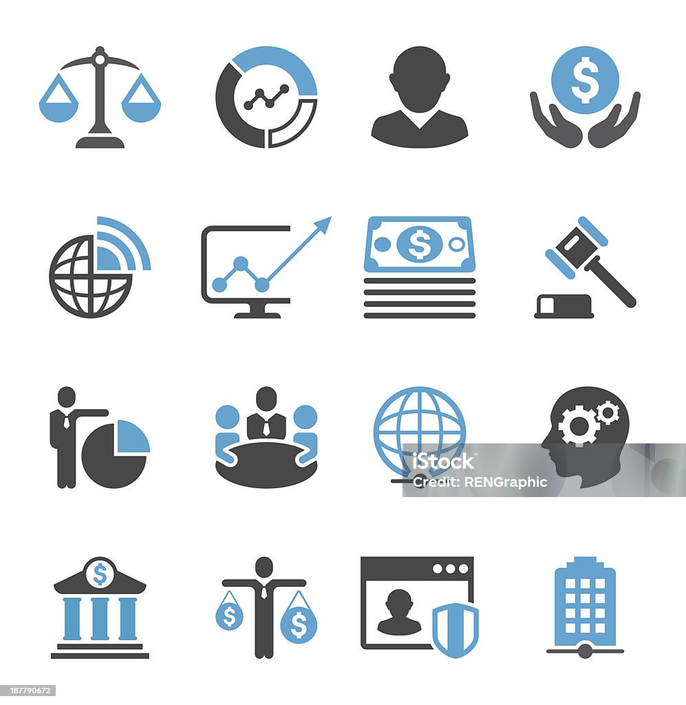 Icônes d'affaires Set/concis Series - clipart vectoriel de Affaires libre de droits