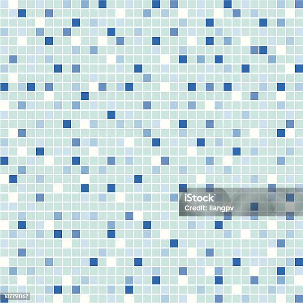 Blu Pixel - Immagini vettoriali stock e altre immagini di Mosaico - Mosaico, Piastrella, Astratto