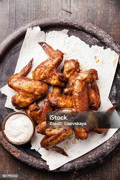 Chicken Wings Stock Photo - Download Image Now - Chicken Wing, Baked, Barbecue - Meal