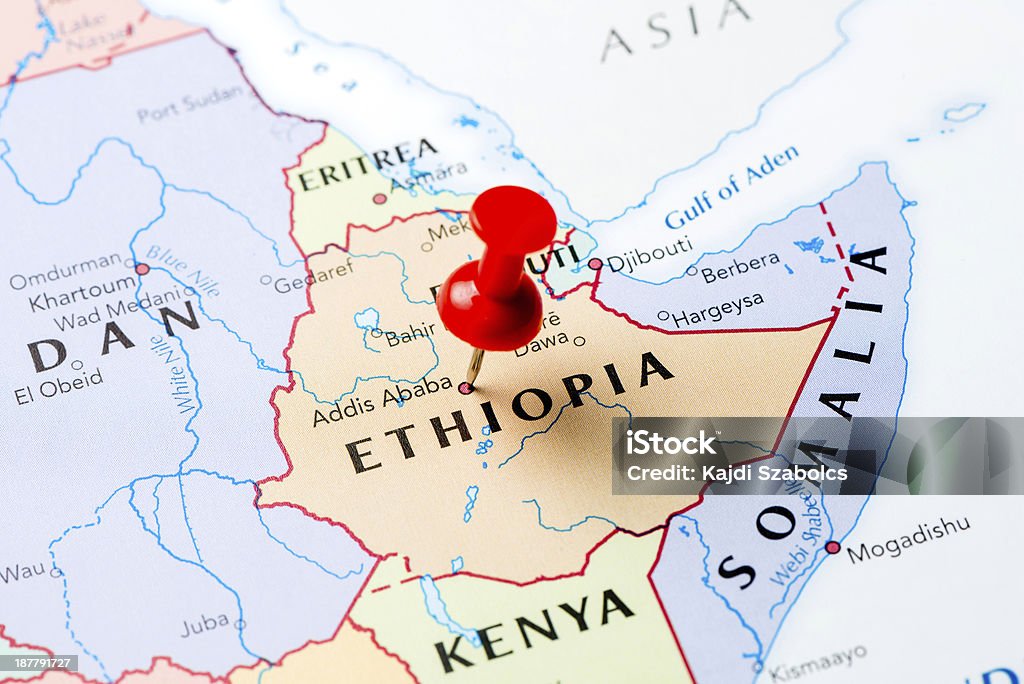 Map Ethiopia Source: "World reference atlas" Ethiopia Stock Photo