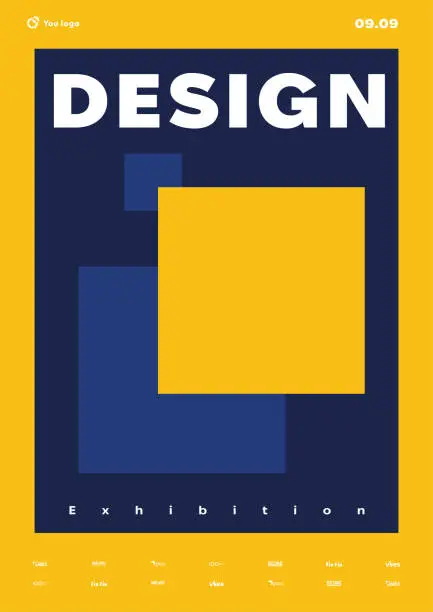 Vector illustration of Exhibition minimalistic vector poster