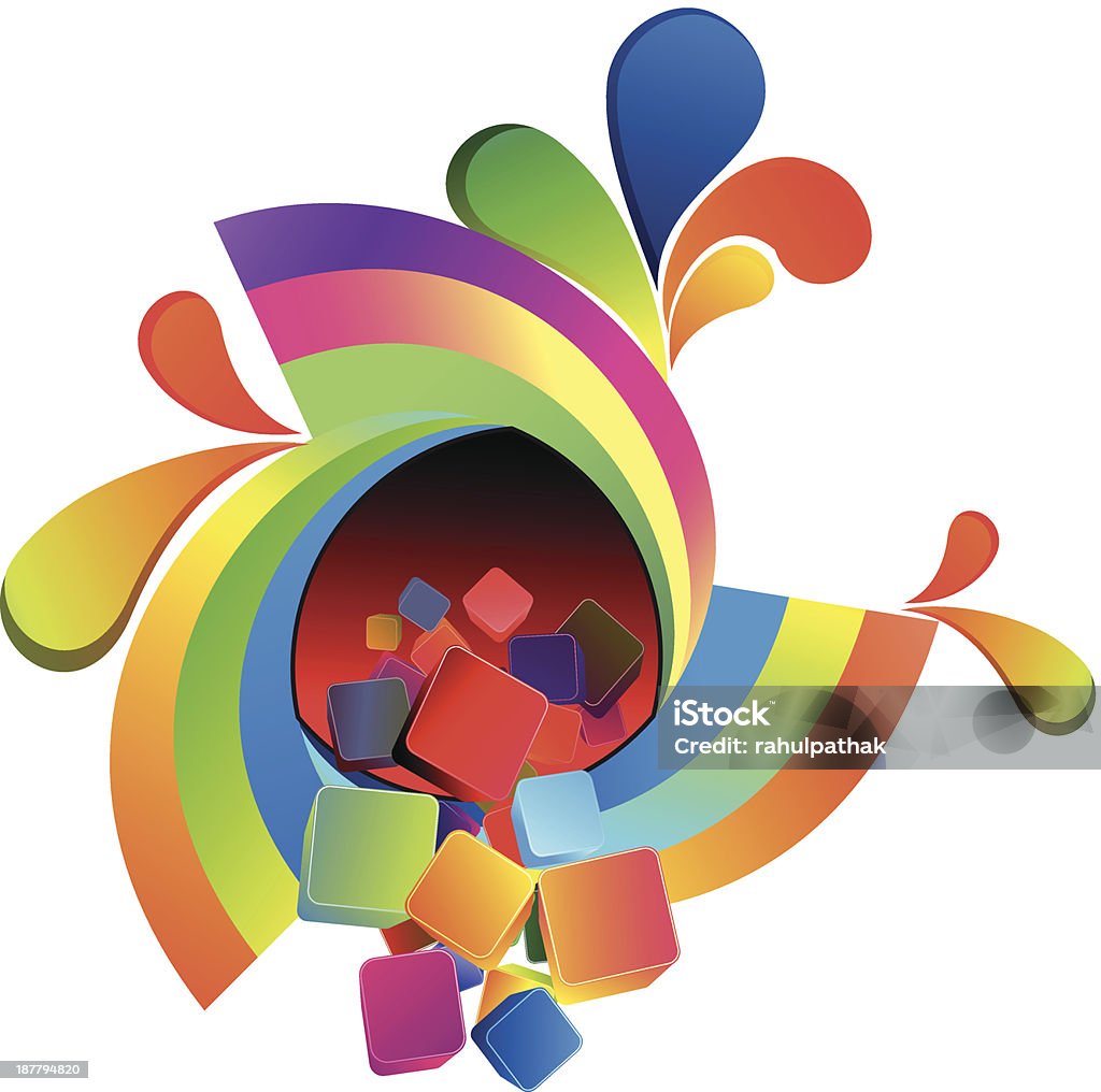 Абстрактный Красочная радуга Рывком - Векторная графика Абстрактный роялти-фри