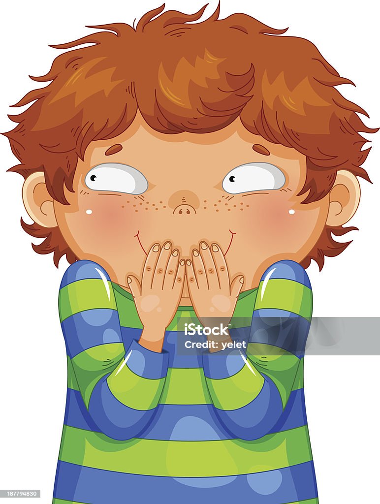 giggling boy - Royalty-free Kind vectorkunst