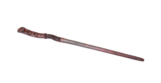 istock One wooden magic wand isolated on white 1877961235