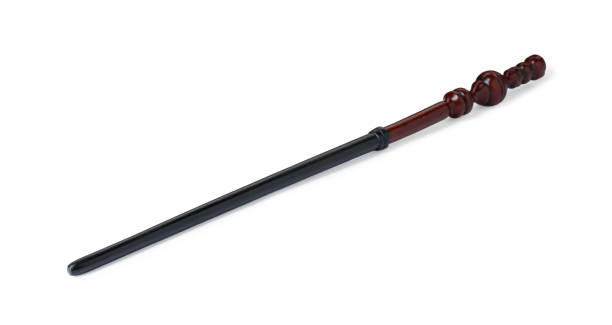 istock One wooden magic wand isolated on white 1877965874