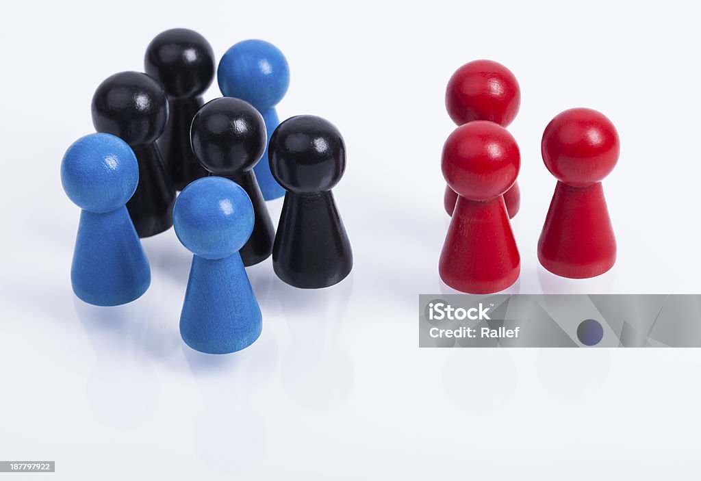 pawns in legno isolato - Foto stock royalty-free di Gettone