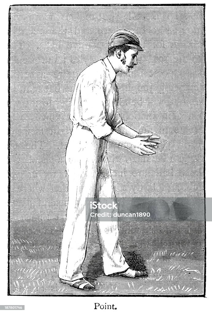 Cricket-Fielder - Illustration de Activité physique libre de droits