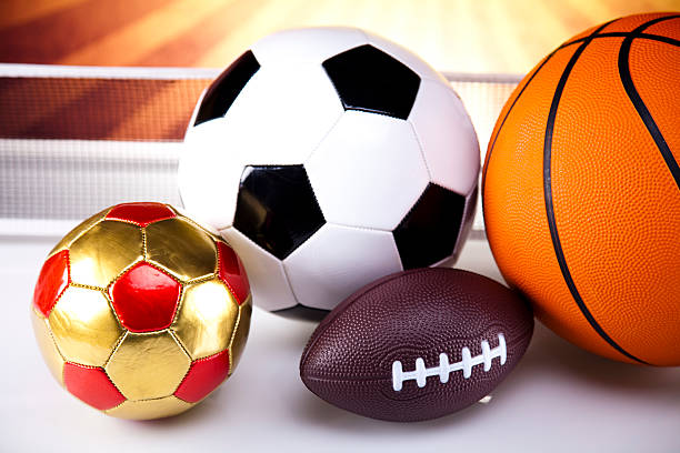 istock Group of sports equipment 187802015