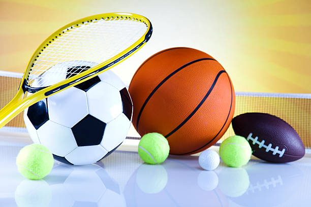 istock Group of sports equipment 187802088