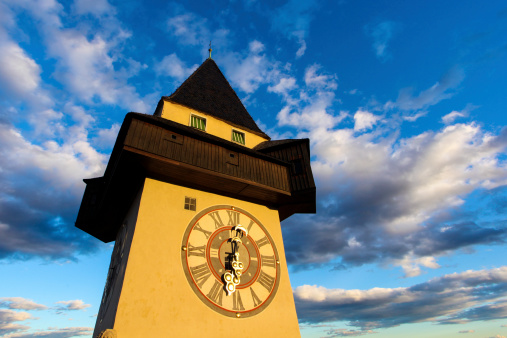 Clock tower Uhrthurm on Schlossberg fort (Graz, Austria)