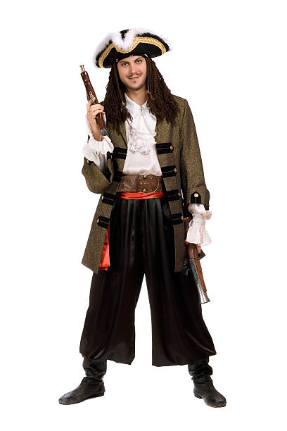 Hombre En Un De Pirata Con Pistols Foto de y banco de imágenes de Pirata - Pirata, Adulto, Felicidad - iStock
