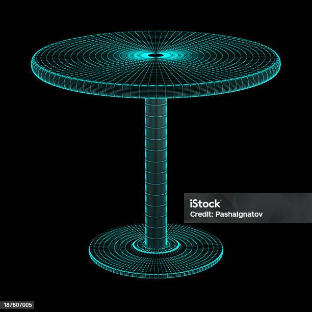 Table Stock Photo - Download Image Now - Table, Three Dimensional, Wire-frame Model