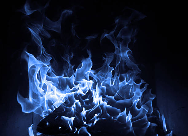 Blue flame stock photo