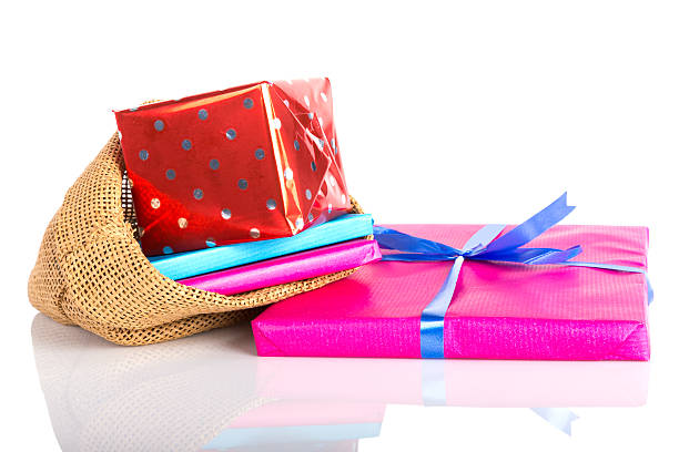 istock Jute bag with presents; a Dutch tradition at Sinterklaas event 187810007