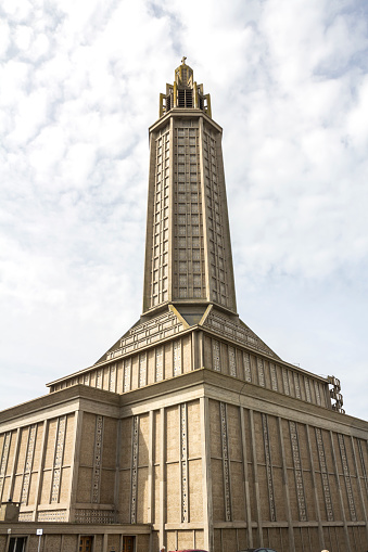 Le Havre, France : St. Joseph's Church in Le Havre in Normandy, France.